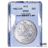 1882-O/S Morgan Silver Dollar NCG MS66