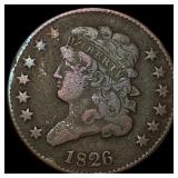 1826 Copper Half Cent LIGHTLY CIRCULATED