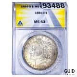 1884-O Morgan Silver Dollar ANACS MS63