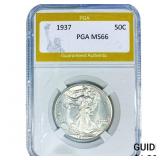 1937 Walking Liberty Half Dollar PGA MS66