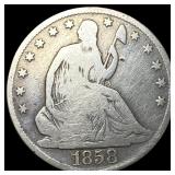 1858-O Silver Half Dollar NICELY CIRCULATED