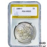 1888-S Morgan Silver Dollar PGA MS63