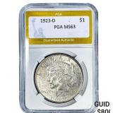 1923-D Silver Peace Dollar PGA MS63