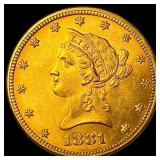 1881 Liberty Head Eagle $10 Gold UNCIRCULATED