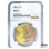 1884-O Morgan Silver Dollar NGC MS63