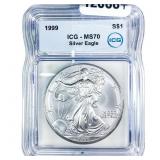 1999 Silver Eagle ICG MS70
