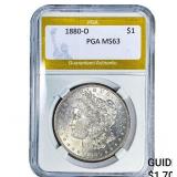 1880-O Morgan Silver Dollar PGA MS63
