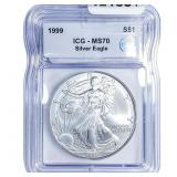 1999 Silver Eagle ICG MS70