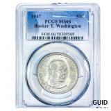 1947 Booker T Half Dollar PCGS MS66