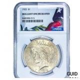 1922 Silver Peace Dollar NGC BU