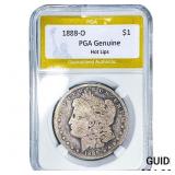 1888-O Morgan Silver Dollar PGA Genuine Hot Lips