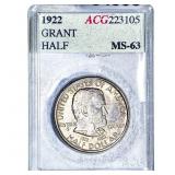 1922 Grant Half Dollar ACG MS63