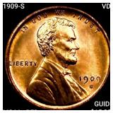 1909-S VDB Wheat Cent CHOICE BU RD