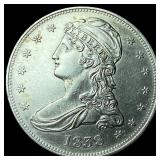 1838 Silver Half Dollar CHOICE AU