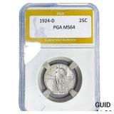 1924-D Standing Liberty Quarter PGA MS64