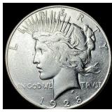 1928-S Silver Peace Dollar LIGHTLY CIRCULATED
