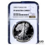1993-P Silver Eagle NGC PF69 Ultra Cameo
