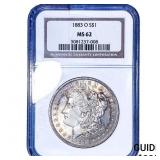 1883-O Morgan Silver Dollar NGC MS62