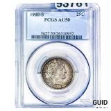 1900-S Barber Quarter PCGS AU50