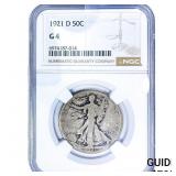 1921-D Walking Liberty Half Dollar NGC G4