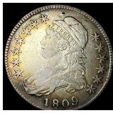 1809 Capped Bust Half Dollar ABOUT UNCIRCULATED