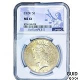 1924 Silver Peace Dollar NGC MS61