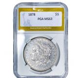 1878 Morgan Silver Dollar PGA MS63