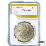 1881-S Morgan Silver Dollar PGA MS66