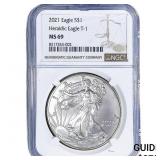 2021 Silver Eagle NGC MS69 Heraldic Eagle T-1