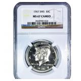 1967 Kennedy Half Dollar NGC MS67 Cameo