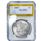 1880-S Morgan Silver Dollar PGA MS63