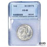 1942 Walking Liberty Half Dollar NNC MS66