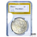 1926-S Silver Peace Dollar PGA MS62+