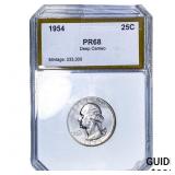 1954 Washington Silver Quarter PCI PR68