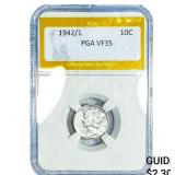 1942/1 Mercury Silver Dime PGA VF35