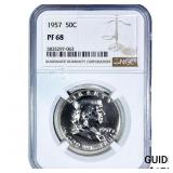1957 Franklin Half Dollar NGC PF68