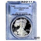 1990-S Silver Eagle PCGS PR69 DCAM