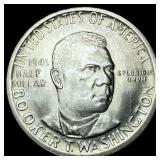 1946 Silver Half Dollar Booker T. Washington GEM B