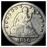 1856-O Silver Seated Liberty Quarter NICELY CIRCUL