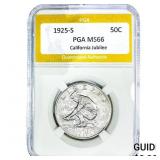 1925-S Jubilee Half Dollar PGA MS66