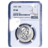 1957 Franklin Half Dollar NGC PF68