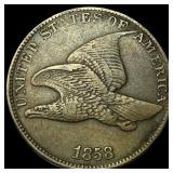 1858 Copper-Nickel Flying Eagle Cent NEARLY UNCIRC