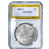 1885-O Morgan Silver Dollar PGA MS63