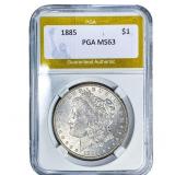 1885 Morgan Silver Dollar PGA MS63