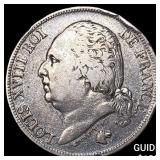 1823 A France Silver 2 Francs