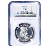 1961 Franklin Half Dollar NGC PF69