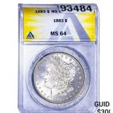 1883 Morgan Silver Dollar ANACS MS64