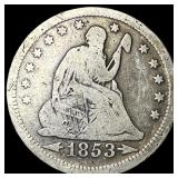 1853 Arrows Seated Liberty Quarter NICELY CIRCULAT