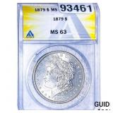 1879 Morgan Silver Dollar ANACS MS63