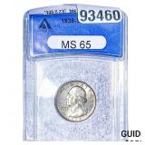 1938-S Washington Silver Quarter ANACS MS65